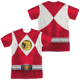 Mighty Morphin Power Rangers Red Ranger Emblem (Front/Back Print) - Men's All-Over Print T-Shirt Men's All-Over Print T-Shirt Power Rangers   
