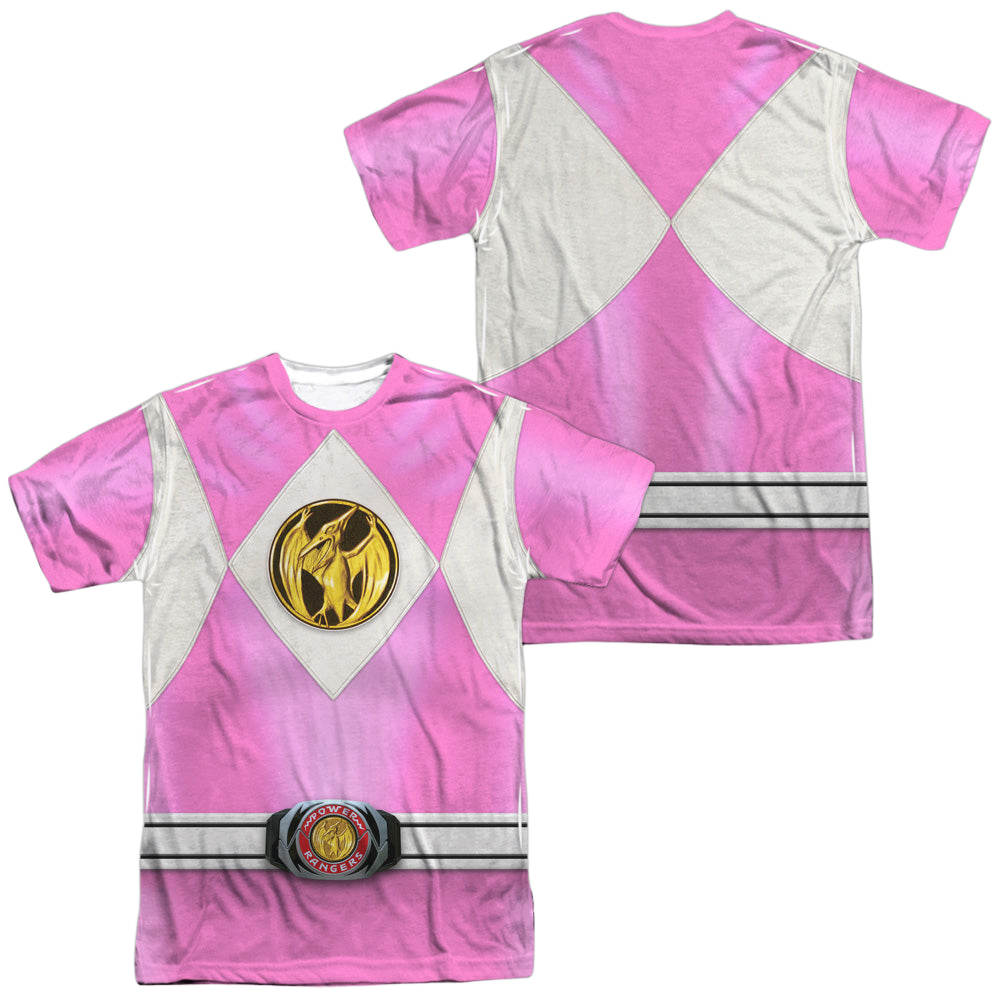 Mighty Morphin Power Rangers Pink Ranger Emblem (Front/Back Print) - Men's All-Over Print T-Shirt Men's All-Over Print T-Shirt Power Rangers   