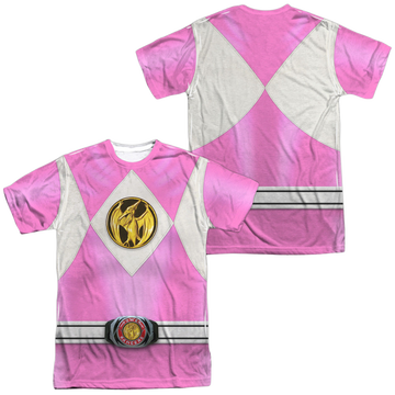 Mighty Morphin Power Rangers Pink Ranger Emblem (Front/Back Print) - Men's All-Over Print T-Shirt Men's All-Over Print T-Shirt Power Rangers   