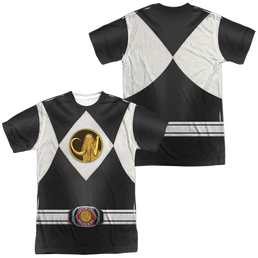 Mighty Morphin Power Rangers Black Ranger Uniform (Front/Back Print) - Men's All-Over Print T-Shirt Men's All-Over Print T-Shirt Power Rangers   