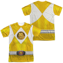 Mighty Morphin Power Rangers Yellow Ranger Emblem (Front/Back Print) - Men's All-Over Print T-Shirt Men's All-Over Print T-Shirt Power Rangers   