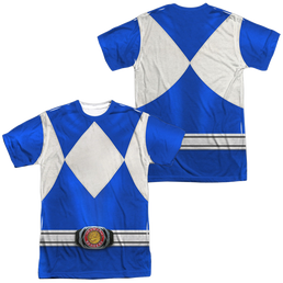 Mighty Morphin Power Rangers Blue Ranger (Front/Back Print) - Men's All-Over Print T-Shirt Men's All-Over Print T-Shirt Power Rangers   