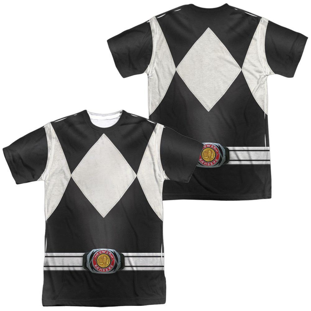 Mighty Morphin Power Rangers Black Ranger (Front/Back Print) - Men's All-Over Print T-Shirt Men's All-Over Print T-Shirt Power Rangers   