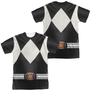 Mighty Morphin Power Rangers Black Ranger (Front/Back Print) - Men's All-Over Print T-Shirt Men's All-Over Print T-Shirt Power Rangers   