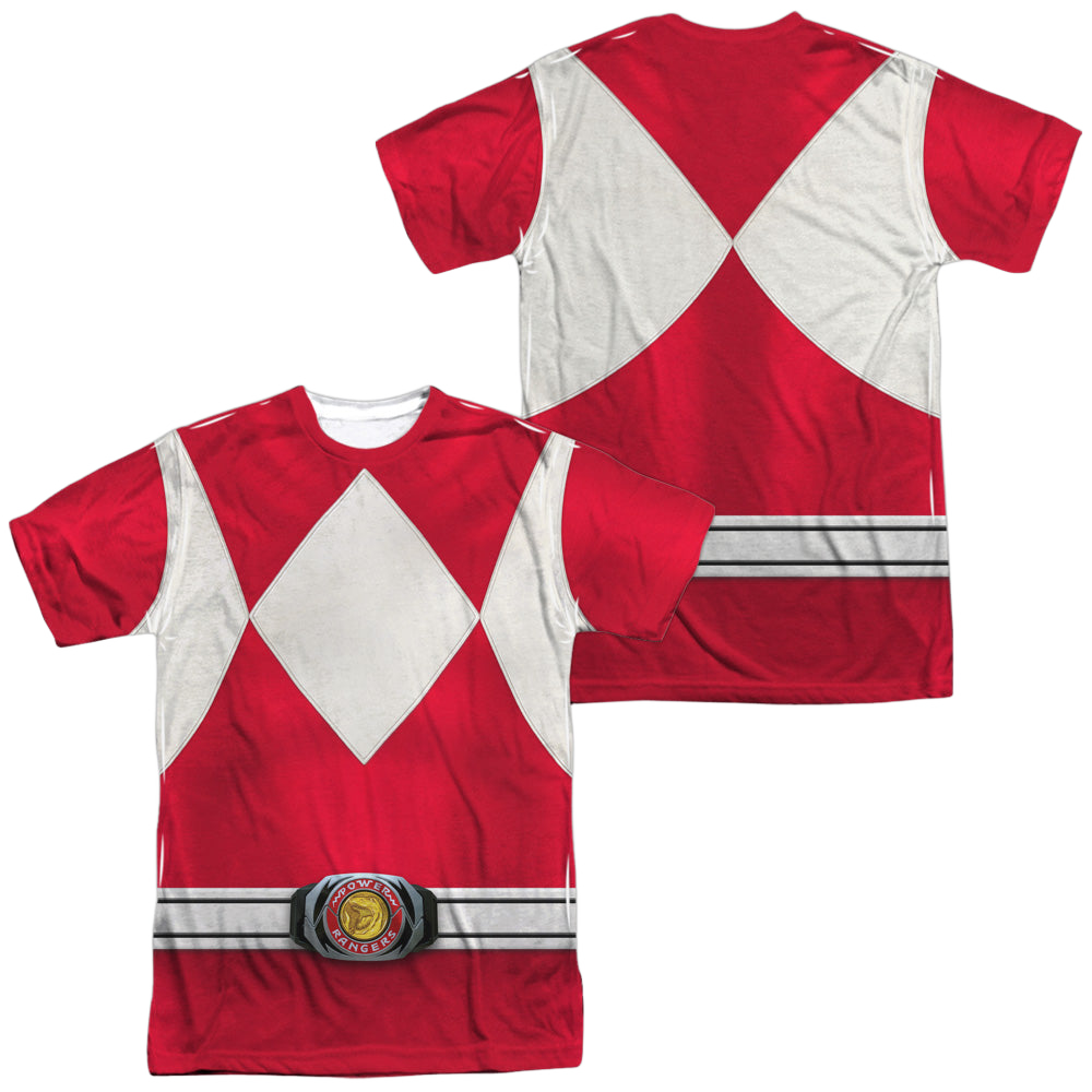 Mighty Morphin Power Rangers Red Ranger (Front/Back Print) - Men's All-Over Print T-Shirt Men's All-Over Print T-Shirt Power Rangers   