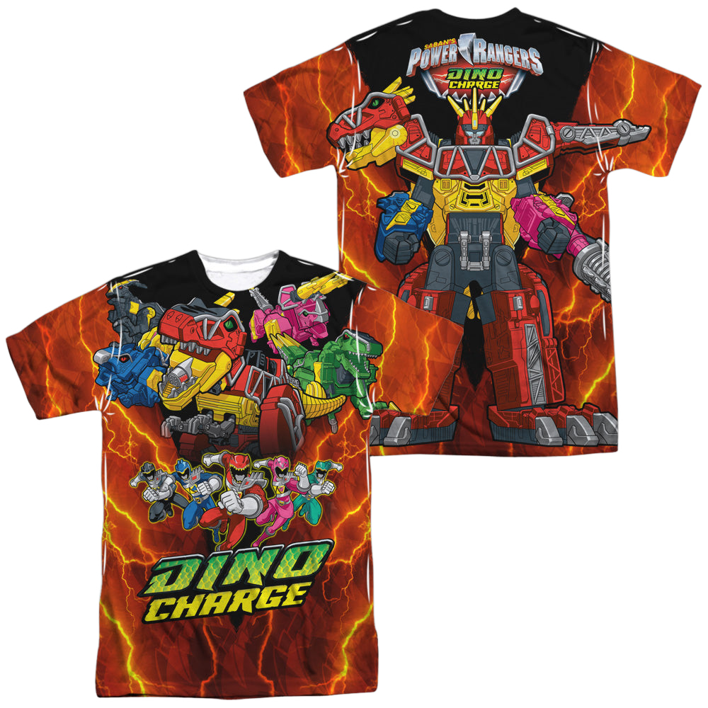 Power Rangers Dino Charge Zord Power (Front/Back Print) - Men's All-Over Print T-Shirt Men's All-Over Print T-Shirt Power Rangers   