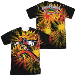 Power Rangers Dino Charge Red Ranger Burst (Front/Back Print) - Men's All-Over Print T-Shirt Men's All-Over Print T-Shirt Power Rangers   