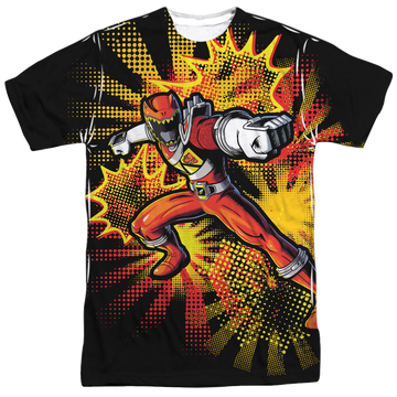 Power Rangers Dino Charge Red Ranger Burst - Men's All-Over Print T-Shirt Men's All-Over Print T-Shirt Power Rangers   