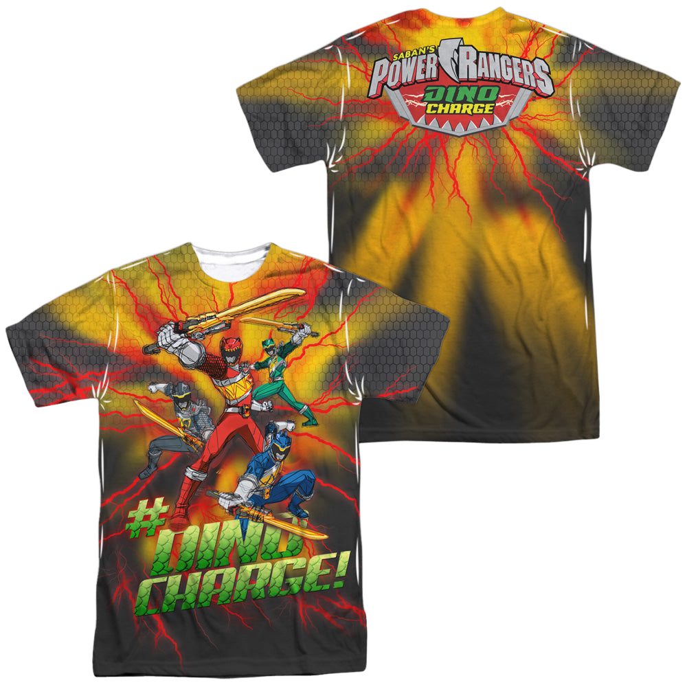 Power Rangers Dino Charge Hashtag (Front/Back Print) - Men's All-Over Print T-Shirt Men's All-Over Print T-Shirt Power Rangers   
