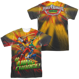 Power Rangers Dino Charge Hashtag (Front/Back Print) - Men's All-Over Print T-Shirt Men's All-Over Print T-Shirt Power Rangers   