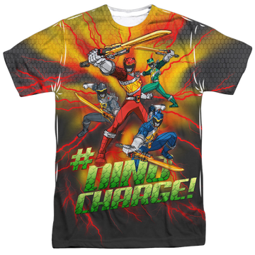 Power Rangers Dino Charge Hashtag - Men's All-Over Print T-Shirt Men's All-Over Print T-Shirt Power Rangers   