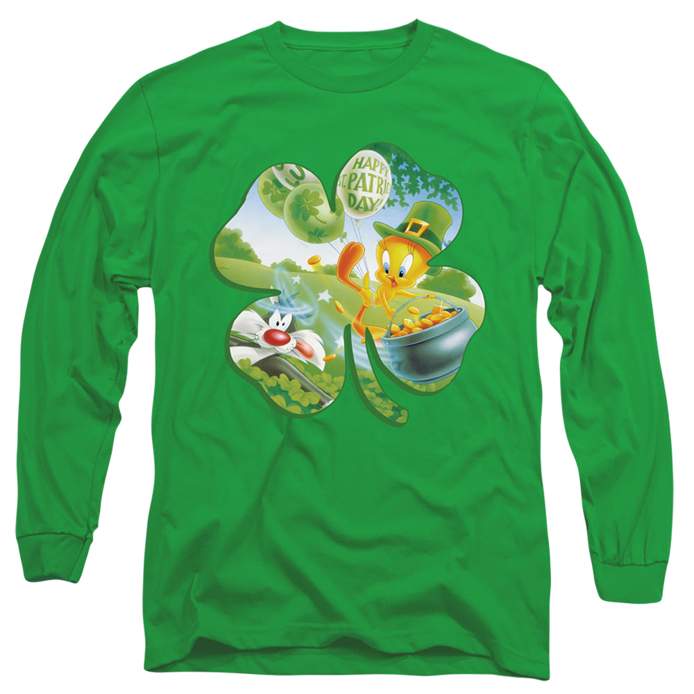 St. Patrick's Day Looney Tunes/Tweety Shamrock - Men's Long Sleeve T-Shirt Men's Long Sleeve T-Shirt St. Patrick's Day   