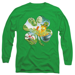 St. Patrick's Day Looney Tunes/Tweety Shamrock - Men's Long Sleeve T-Shirt Men's Long Sleeve T-Shirt St. Patrick's Day   