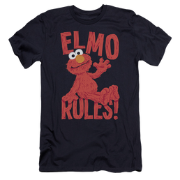 Sesame Street Elmo Rules - Men's Premium Slim Fit T-Shirt Men's Premium Slim Fit T-Shirt Sesame Street   