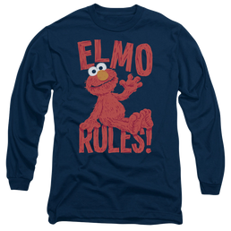 Sesame Street Elmo Rules - Men's Long Sleeve T-Shirt Men's Long Sleeve T-Shirt Sesame Street   