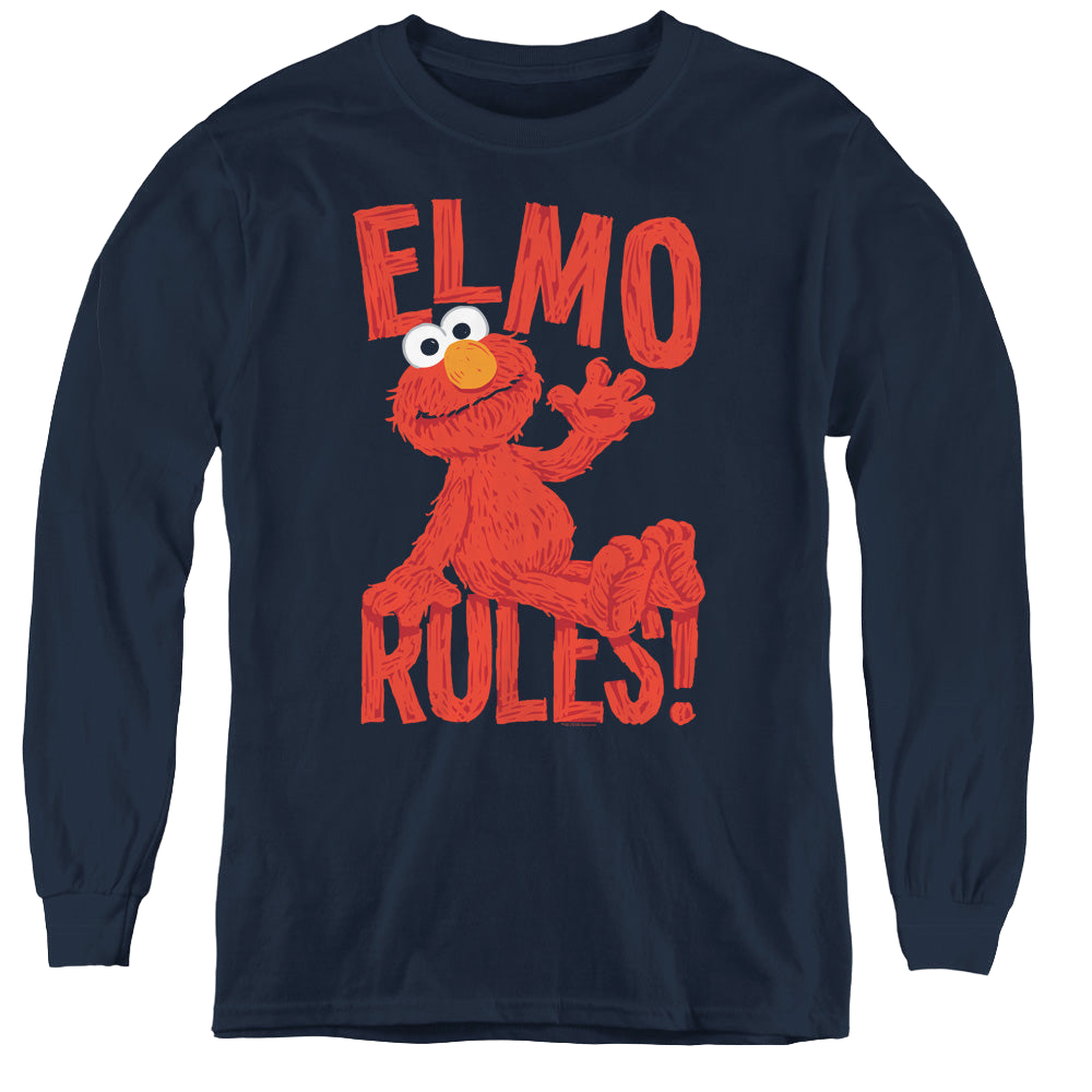 Sesame Street Elmo Rules - Youth Long Sleeve T-Shirt Youth Long Sleeve T-Shirt Sesame Street   
