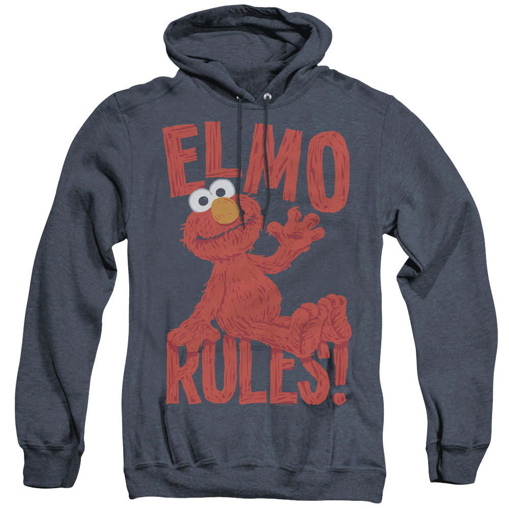 Sesame Street Elmo Rules - Heather Pullover Hoodie Heather Pullover Hoodie Sesame Street   