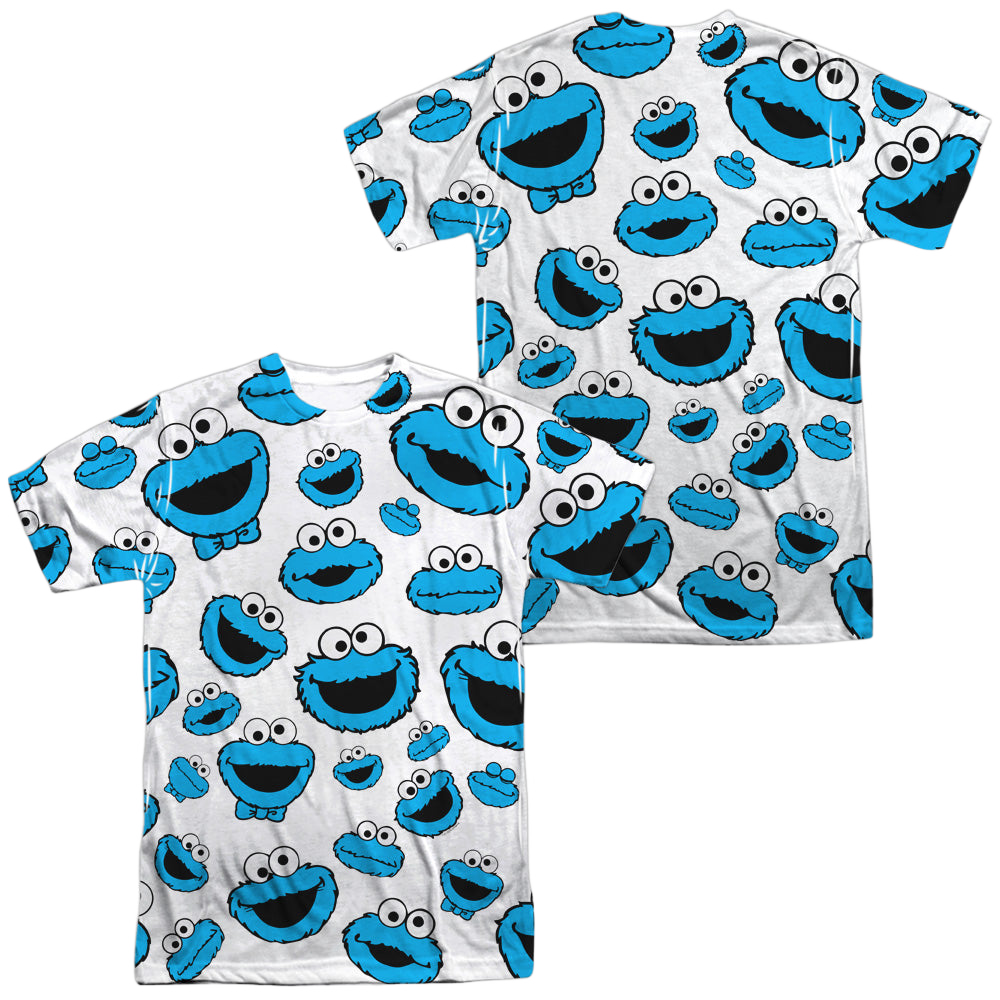 Sesame Street Cookie Face Pattern (Front/Back Print) - Men's All-Over Print T-Shirt Men's All-Over Print T-Shirt Sesame Street   
