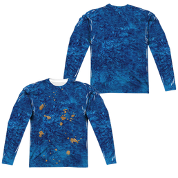 Sesame Street Cookie Moster Costume (Front/Back Print) - Men's All-Over Print Long Sleeve Men's All-Over Print Long Sleeve Sesame Street   