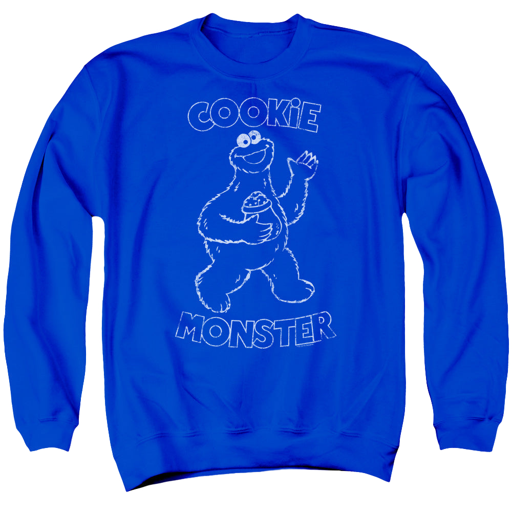 Sesame Street Simple Cookie - Men's Crewneck Sweatshirt Men's Crewneck Sweatshirt Sesame Street   