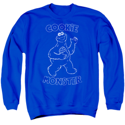 Sesame Street Simple Cookie - Men's Crewneck Sweatshirt Men's Crewneck Sweatshirt Sesame Street   