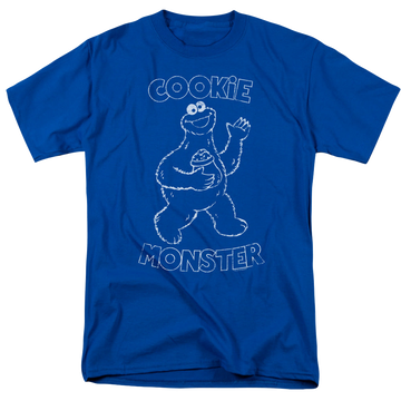 Royal men's regular fit t-shirt with Sesame Street Simple Cookie graphic