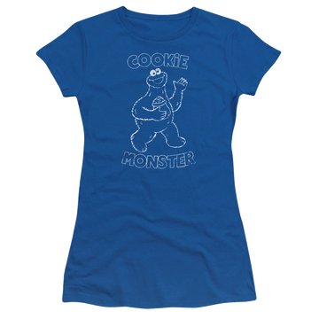 Royal juniors t-shirt with Sesame Street Simple Cookie graphic
