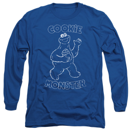 Sesame Street Simple Cookie - Men's Long Sleeve T-Shirt Men's Long Sleeve T-Shirt Sesame Street   