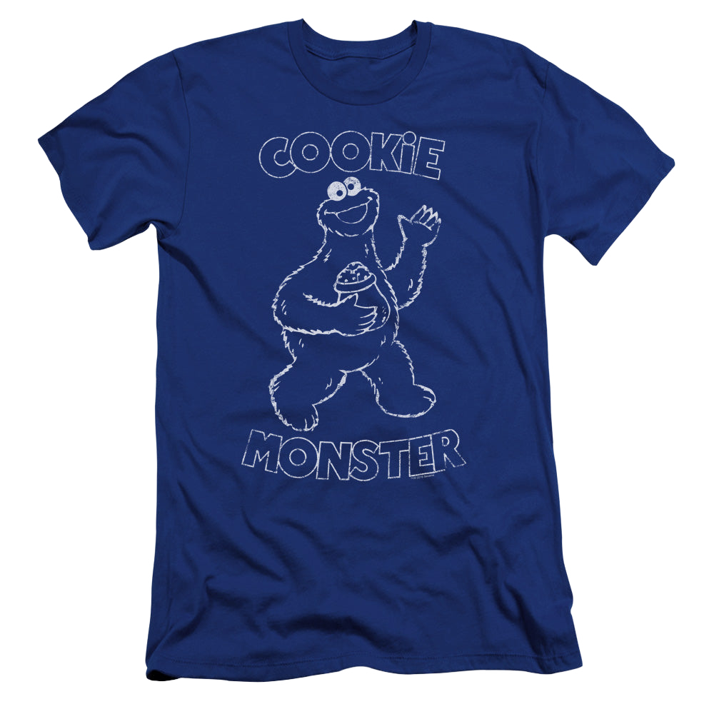 Sesame Street Simple Cookie - Men's Premium Slim Fit T-Shirt Men's Premium Slim Fit T-Shirt Sesame Street   