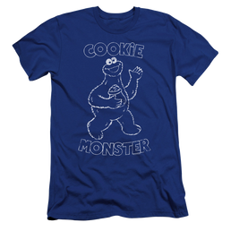 Sesame Street Simple Cookie - Men's Premium Slim Fit T-Shirt Men's Premium Slim Fit T-Shirt Sesame Street   
