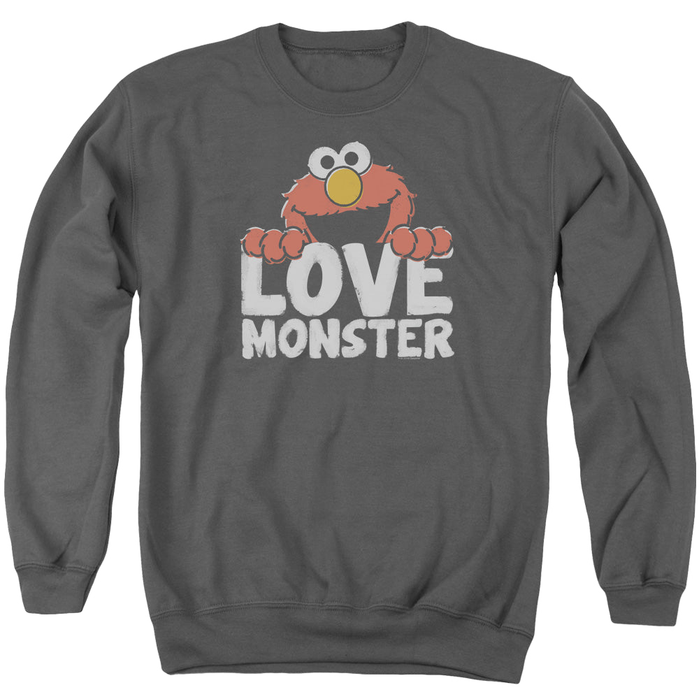 Sesame Street Love Monster - Men's Crewneck Sweatshirt Men's Crewneck Sweatshirt Sesame Street   