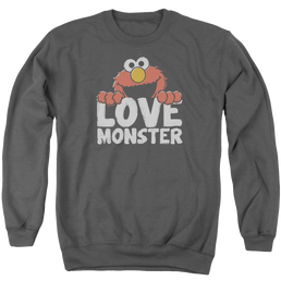 Sesame Street Love Monster - Men's Crewneck Sweatshirt Men's Crewneck Sweatshirt Sesame Street   