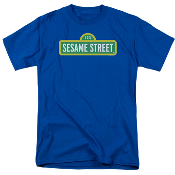 Royal men's regular fit t-shirt with Sesame Street Logo graphic