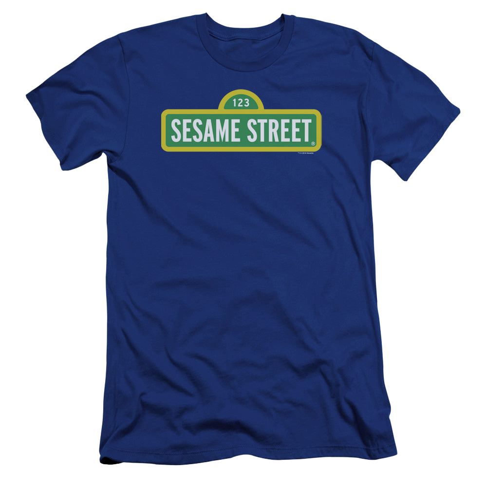 Sesame Street Logo - Men's Premium Slim Fit T-Shirt Men's Premium Slim Fit T-Shirt Sesame Street   