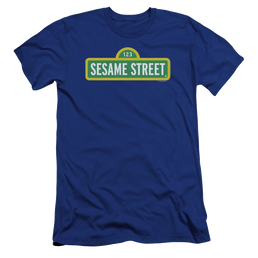 Sesame Street Logo - Men's Premium Slim Fit T-Shirt Men's Premium Slim Fit T-Shirt Sesame Street   