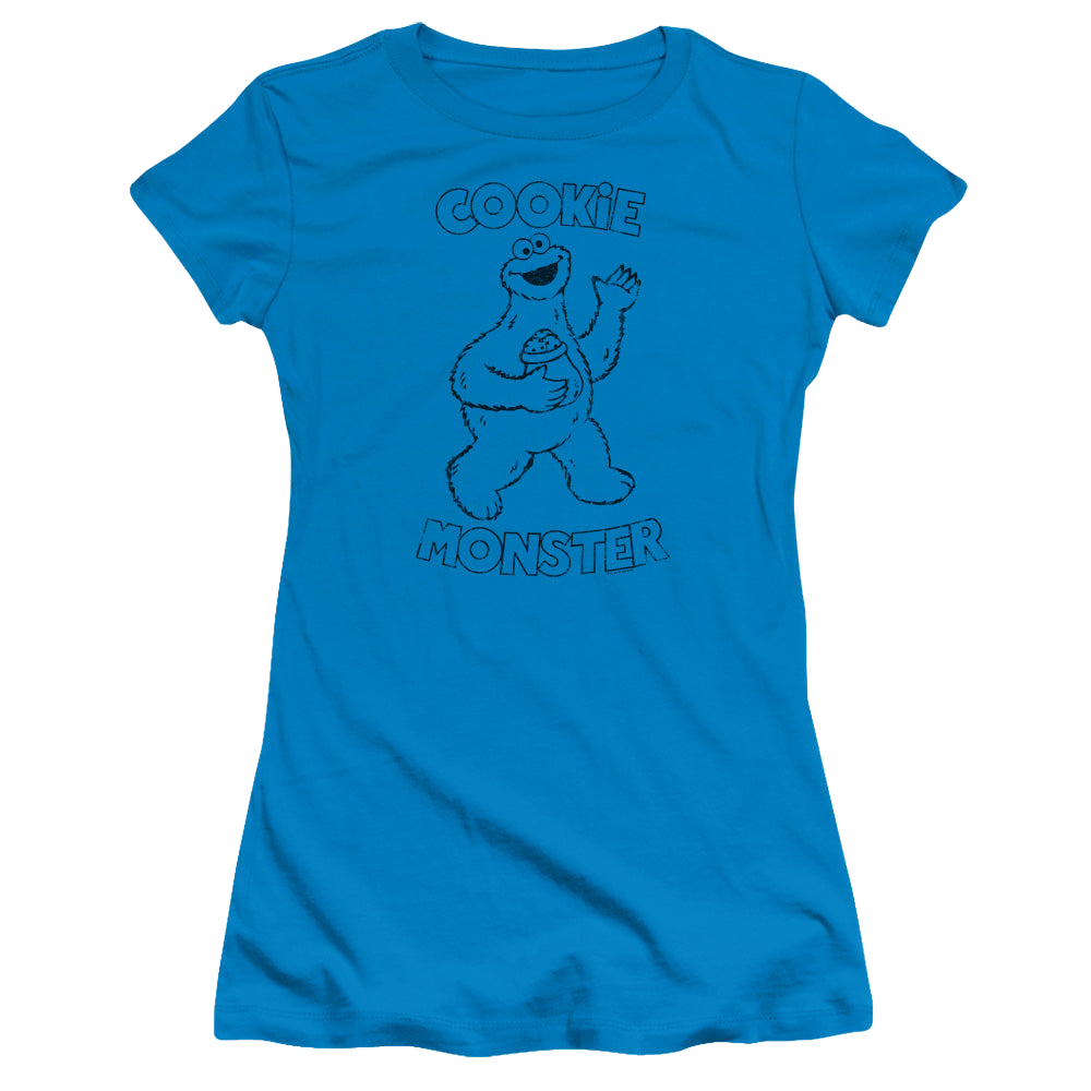 Sesame Street Simple Cookie - Juniors T-Shirt Juniors T-Shirt Sesame Street   