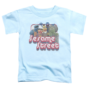 Light blue toddler t-shirt with Sesame Street Groovy Group graphic