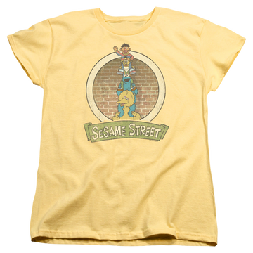 Banana women's t-shirt with Sesame Street Stacked Group graphic