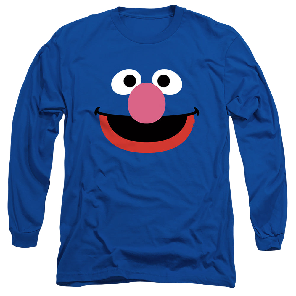 Sesame Street Grover Face - Men's Long Sleeve T-Shirt Men's Long Sleeve T-Shirt Sesame Street   