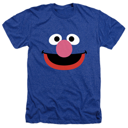 Sesame Street Grover Face - Men's Heather T-Shirt Men's Heather T-Shirt Sesame Street   