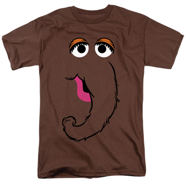 Coffee men's regular fit t-shirt with Sesame Street Snuffleupagus Face graphic