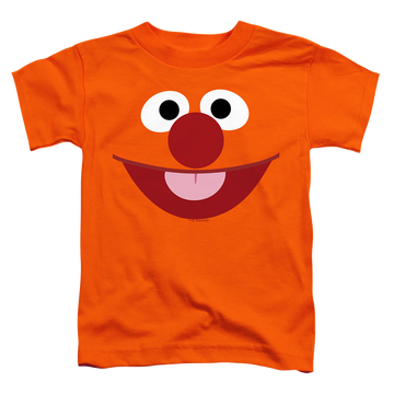Orange toddler t-shirt with Sesame Street Ernie Face graphic