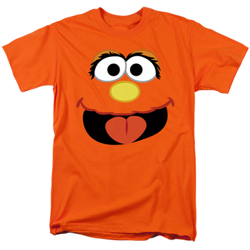 Orange men's regular fit t-shirt with Sesame Street Murray Face graphic