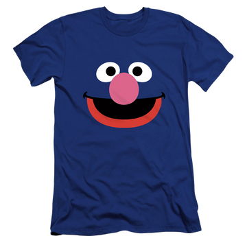 Royal men's premium slim fit t-shirt with Sesame Street Grover Face graphic