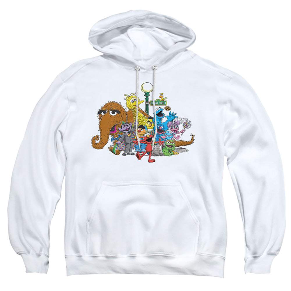 Sesame Street Group Street Light - Pullover Hoodie Pullover Hoodie Sesame Street   