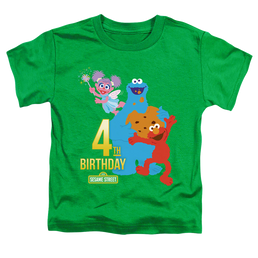 Sesame Street 4Th Birthday - Kid's T-Shirt Kid's T-Shirt (Ages 4-7) Sesame Street   