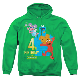 Sesame Street 4Th Birthday - Pullover Hoodie Pullover Hoodie Sesame Street   