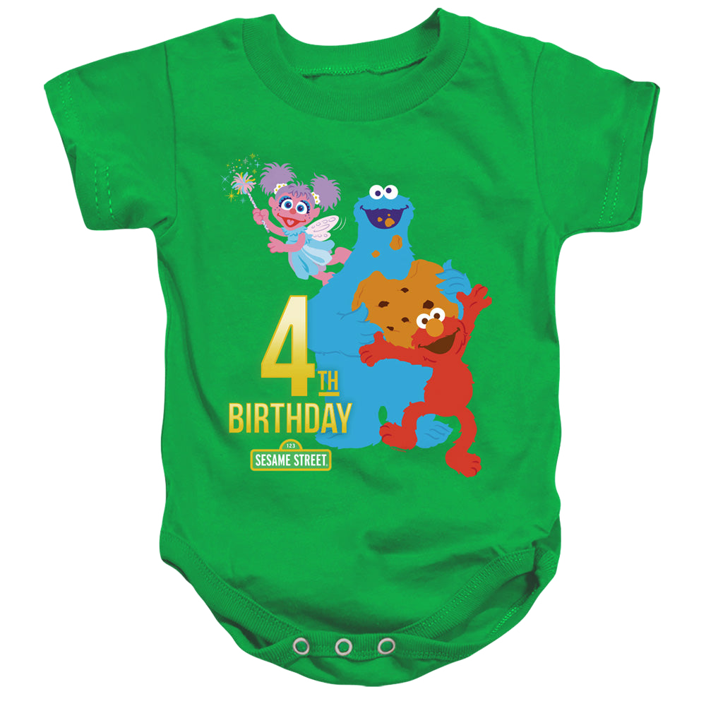 Sesame Street 4Th Birthday - Baby Bodysuit Baby Bodysuit Sesame Street   