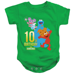 Sesame Street 10Th Birthday - Baby Bodysuit Baby Bodysuit Sesame Street   