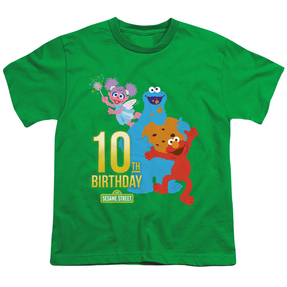 Sesame Street 10Th Birthday - Youth T-Shirt Youth T-Shirt (Ages 8-12) Sesame Street   